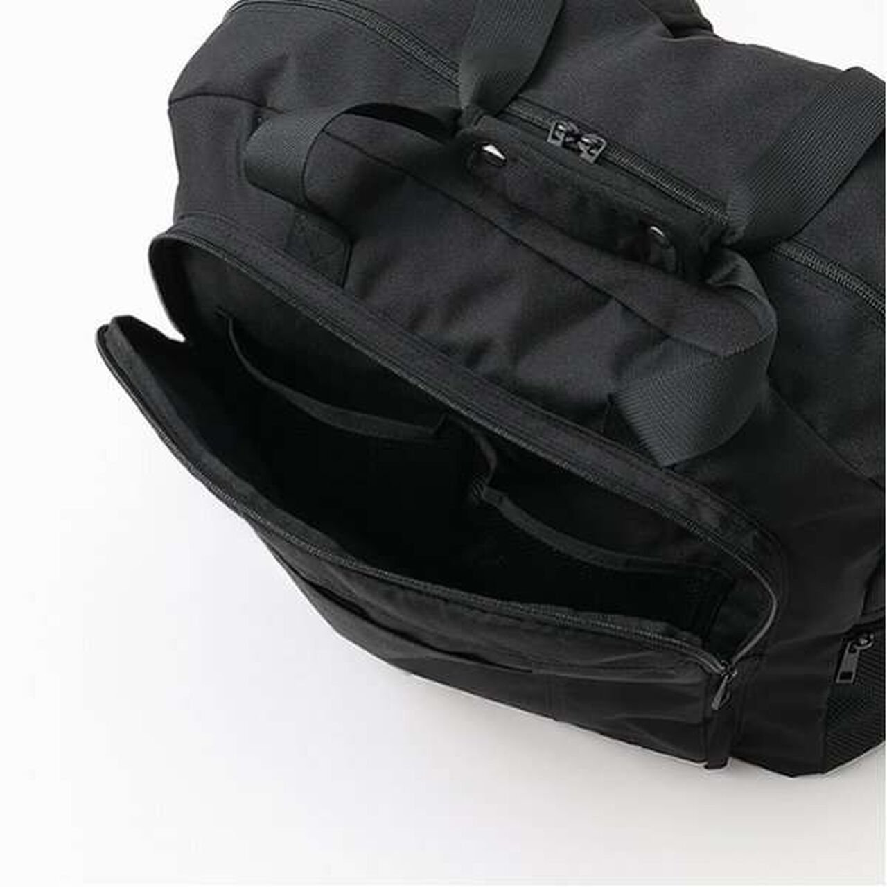 3 WAY Boston Bag with Ribbon Pouch,Black, large image number 2