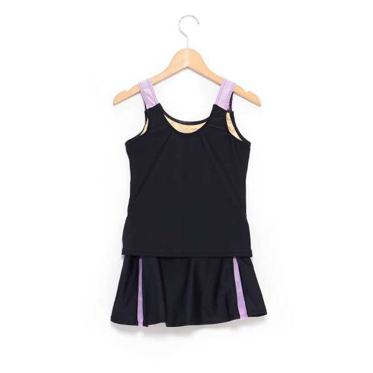 LT Pleated Skirt Tankini [SWIM],Purple, large image number 1