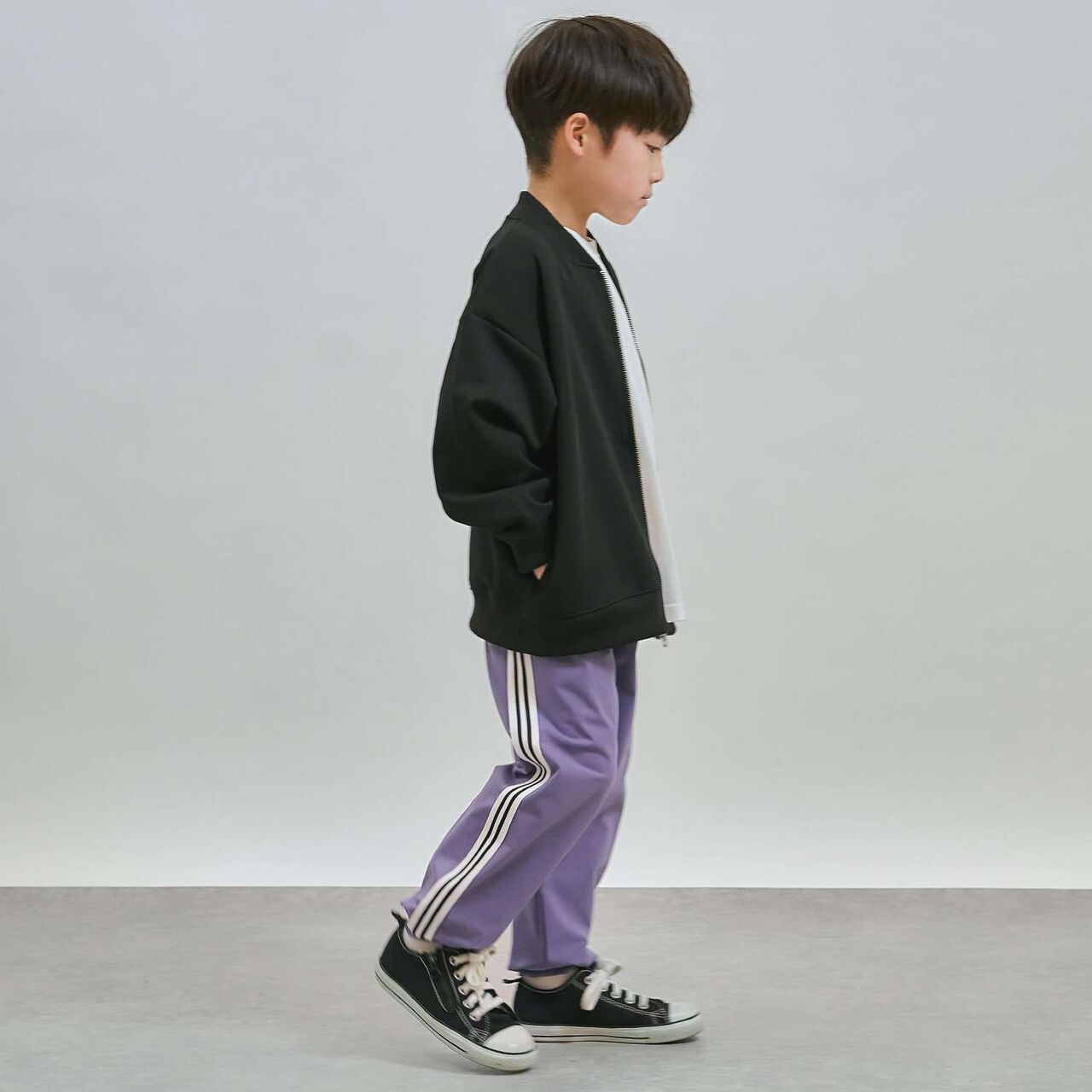 [套裝對應款・學校適用] 輕盈短夾克,黑色, large image number 19