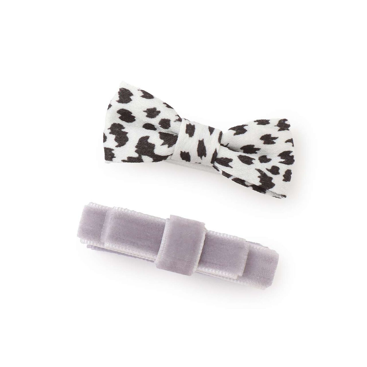 Ribbon Hair Clip 2P,Ivory, large image number 0