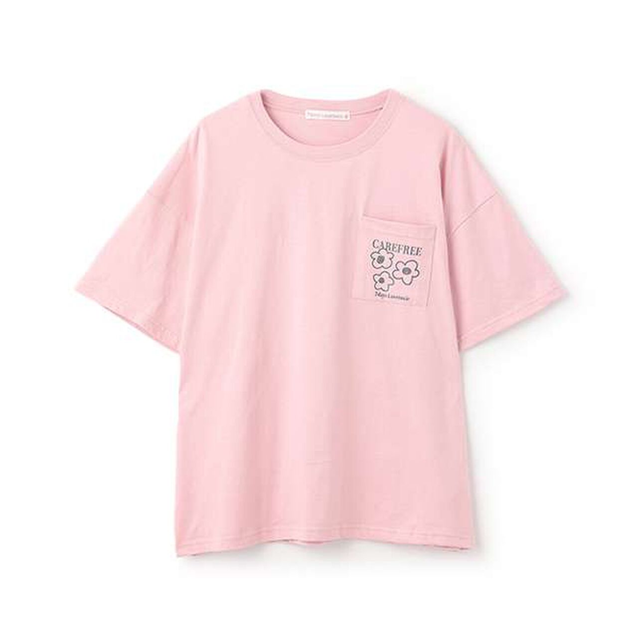 [7days] Flower Pocket Big T-Shirt,Charcoal gray, large image number 5