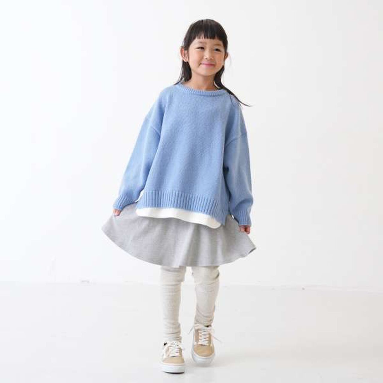 [Matching with Dad Outfit] Machine Washable Kids Layered Hem Knitwear,Striped, large image number 4
