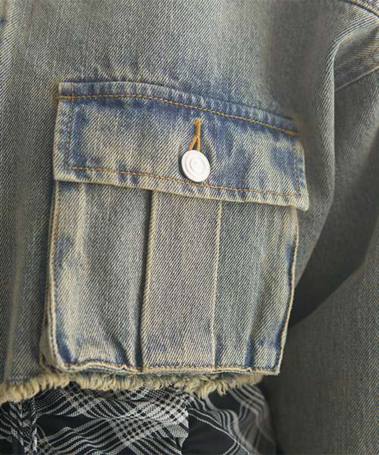 Denim Short Jacket,Gray, large image number 8