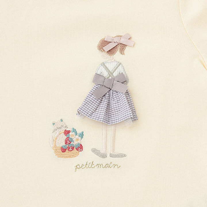 [Link] Girl Appliqué Long Sleeve T-Shirt (Kids Size),Cream, medium image number 4