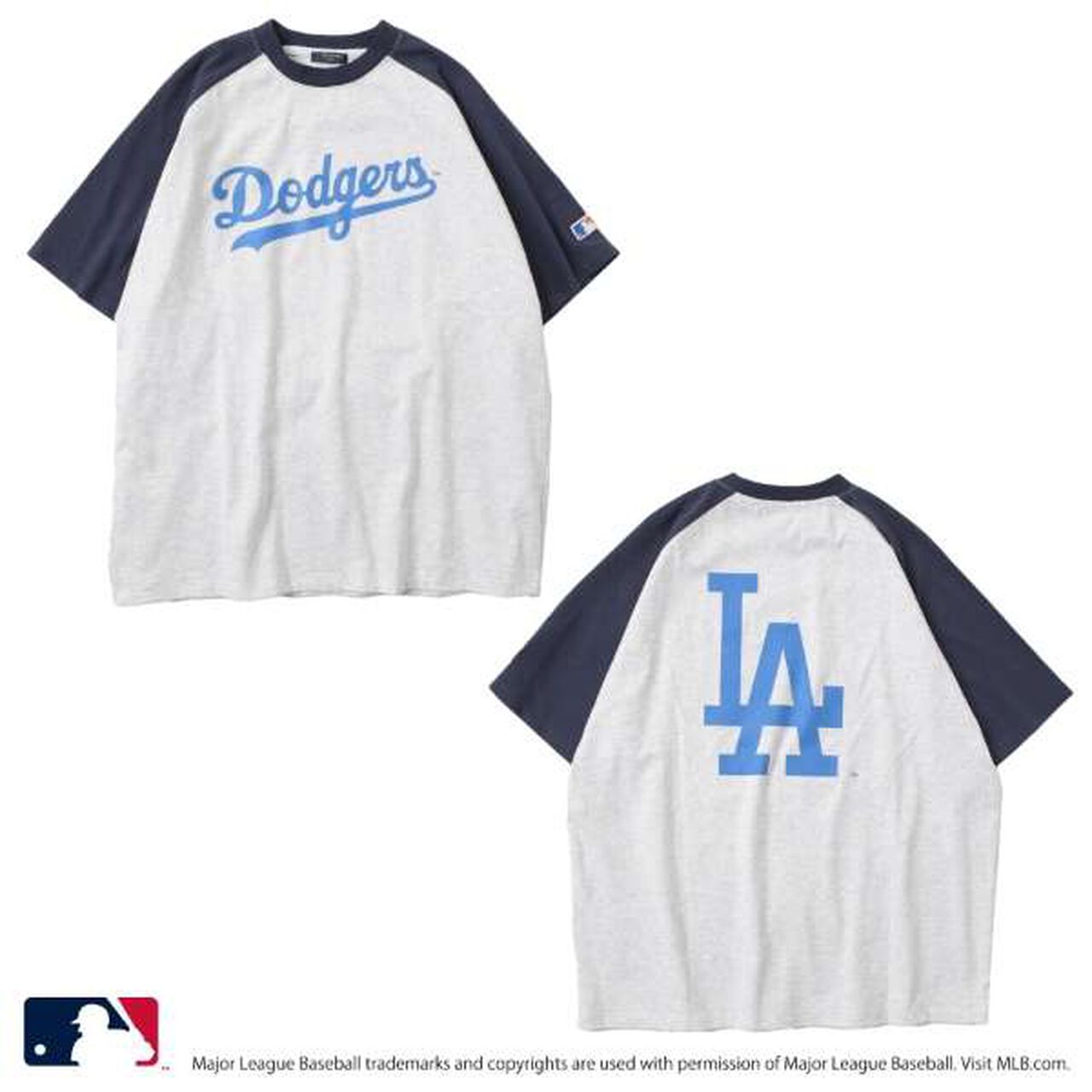 [MLB] Team Logo Print Raglan Short Sleeve T-Shirt,White, large image number 9