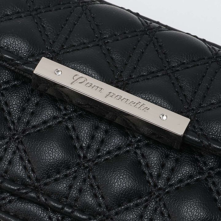 Quilted Design Multi Card Holder,Black, medium image number 2