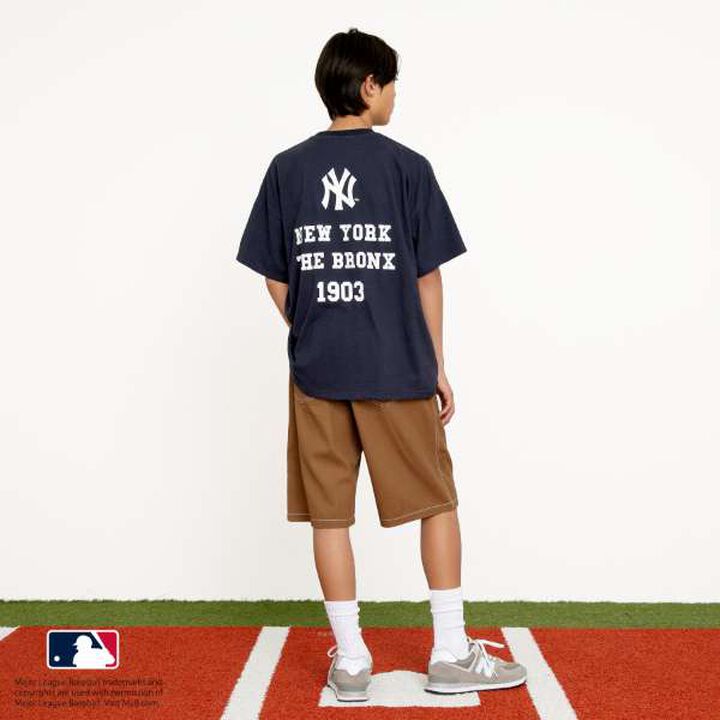 [MLB] Team Logo Print Short Sleeve T-Shirt,Milky white, medium image number 16