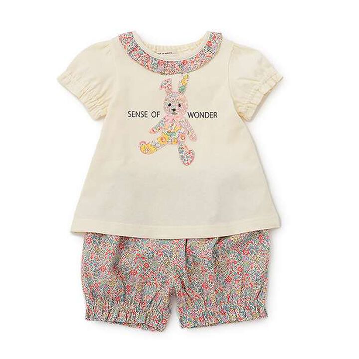 Liberty Appliqué Bunny Baby Suit,Pink, medium image number 6