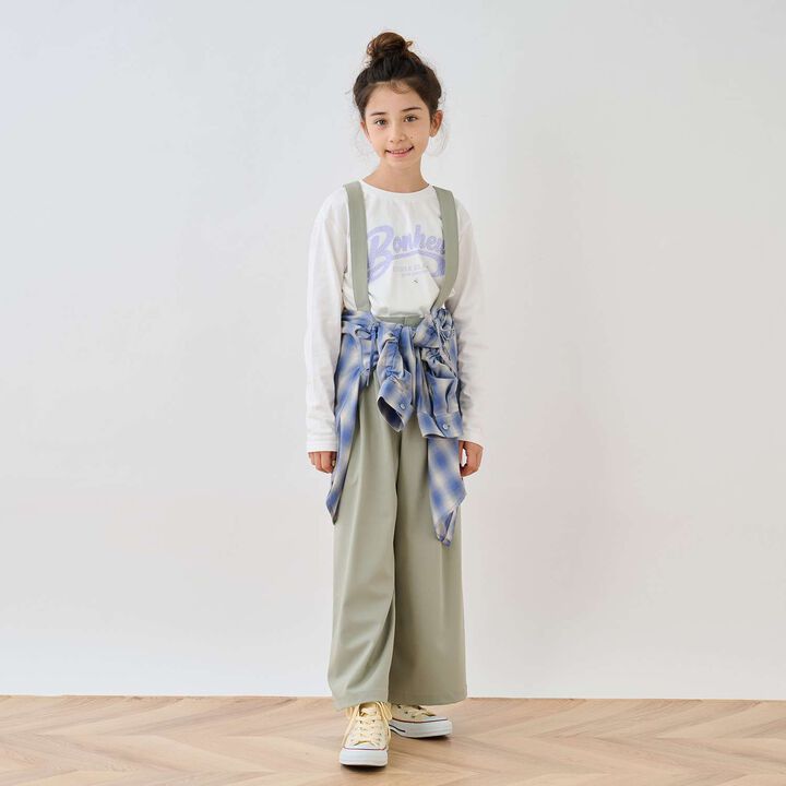 Suspender Wide Pants,Gray, medium image number 15