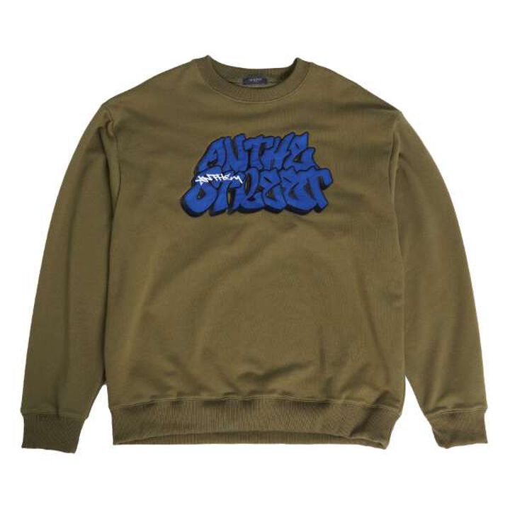 Anti-Pill Appliqué Sweatshirt,Navy, medium image number 2