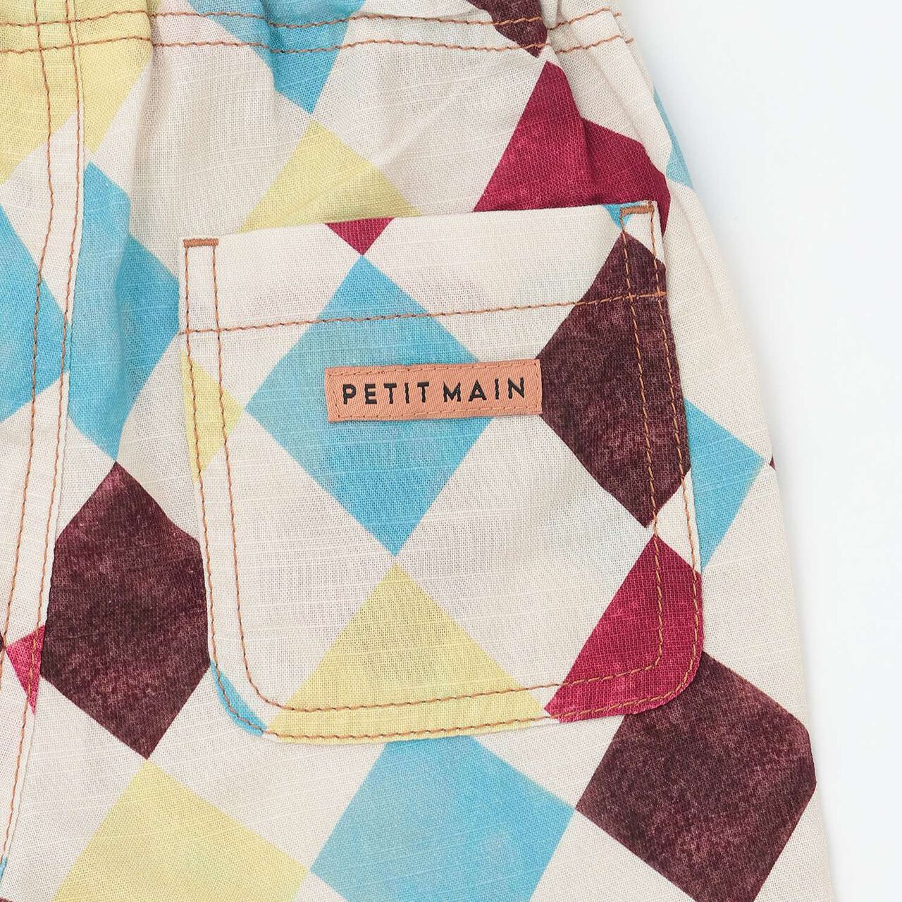 [Link] Cotton Rayon All-Over Pattern Half Shorts,Yellow, large image number 15