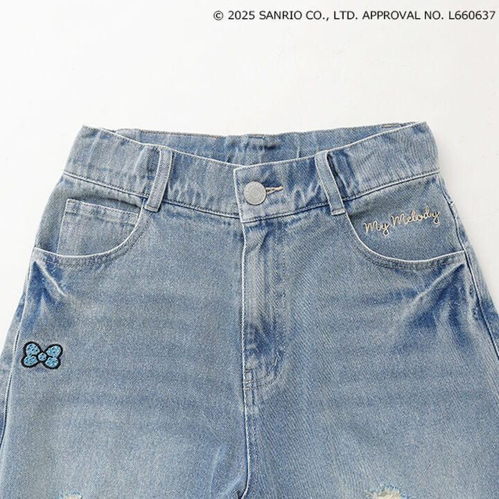 [My Melody & Kuromi] Distressed Shorts,Gray, medium image number 22