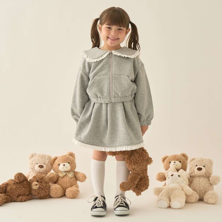 [Lycee Mine Ballet Series] Coordinatable Setup Sailor Collar Full-Zip Sweatshirt,Light blue, medium image number 34