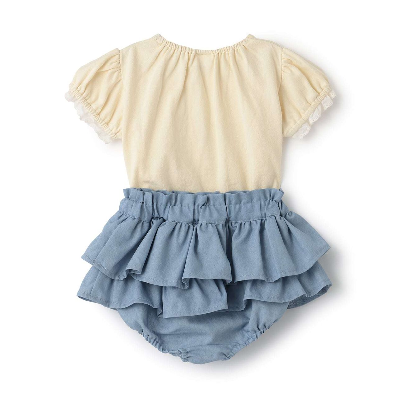 [miffy] Floral Appliqu&eacute; Outfit Set,Blue, large image number 4
