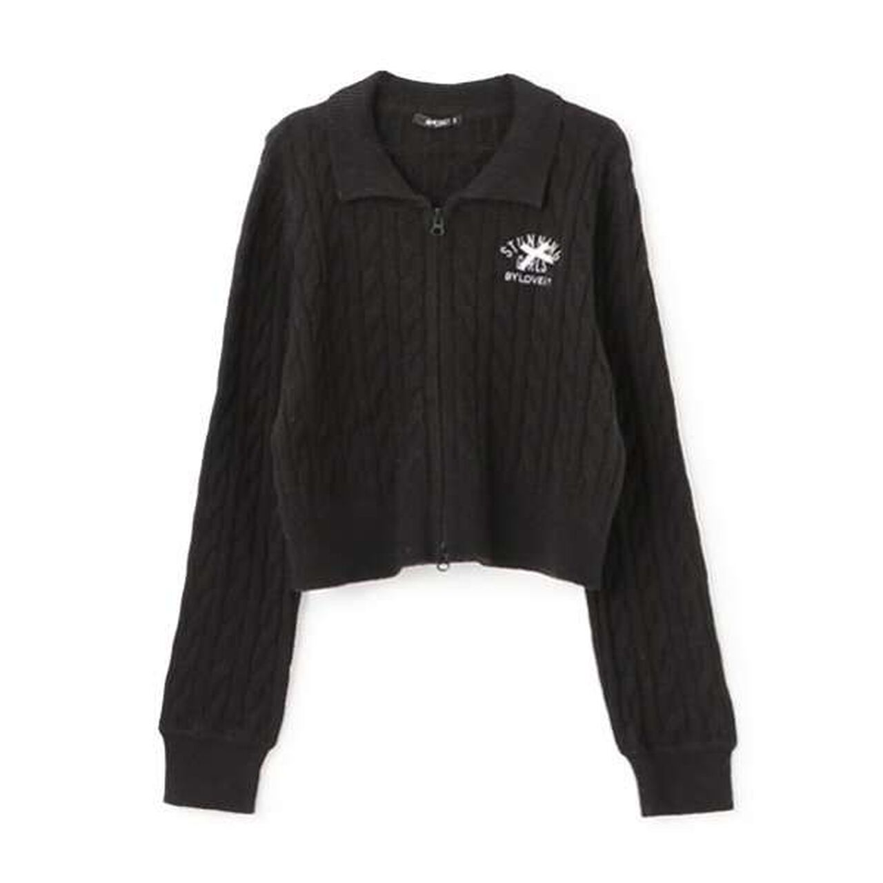 Double Zip Knit Cardigan,Gray, large image number 13