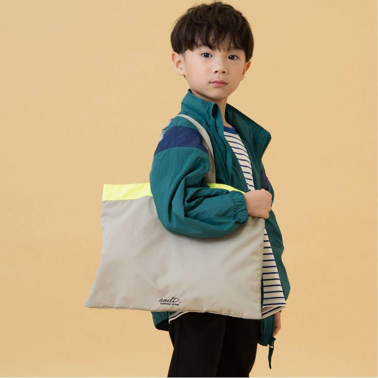 Water-Repellent Reversible Bi-Color Lesson Tote,Beige, large image number 0