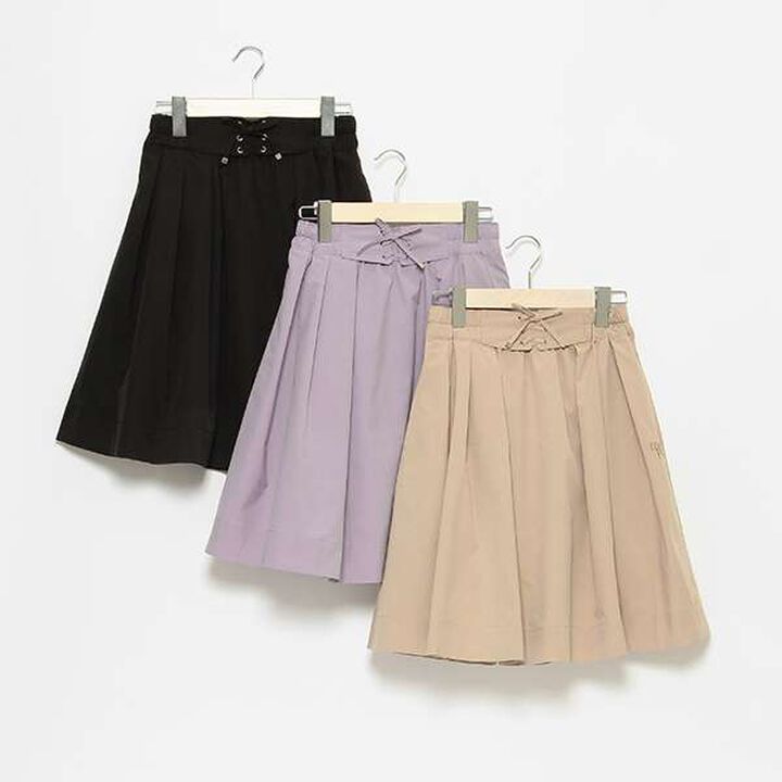 Lace-Up Tuck Skirt,Lavender, medium image number 11