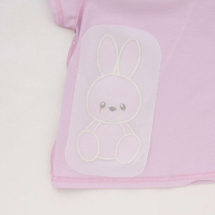 Rabbit Motif Small Shoulder Bag T-Shirt,Black, medium image number 4