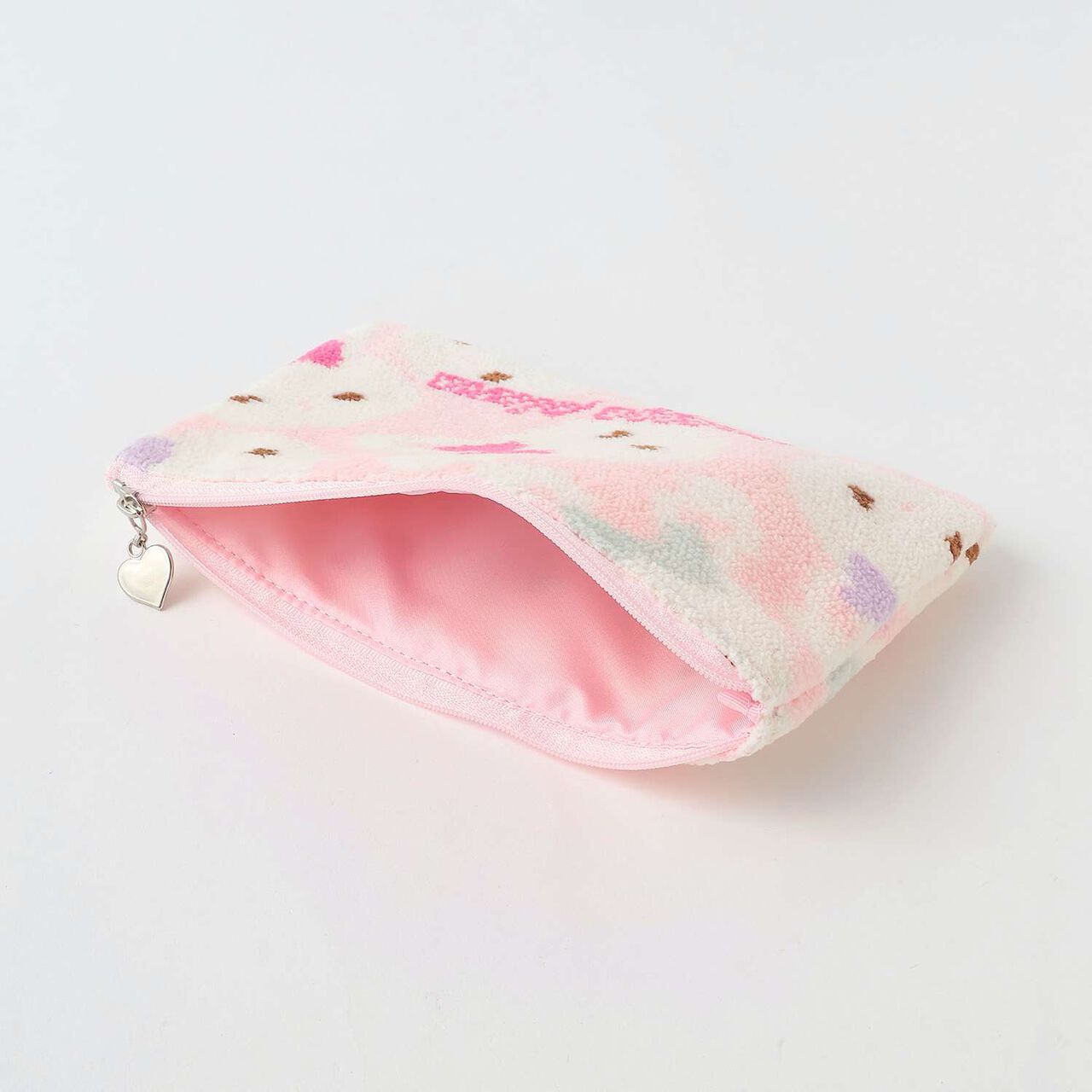 Rabbit Chenille Weave Pouch [Made in Japan],Pink, large image number 2