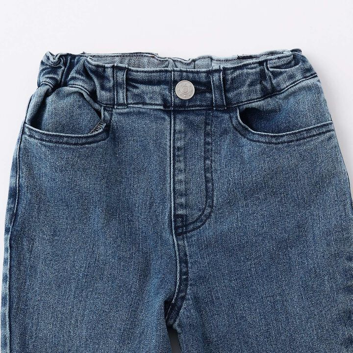 Stretch Denim Flared Pants,Blue, medium image number 13