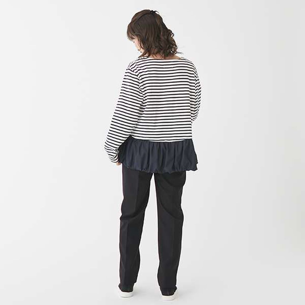 [LADIES] [AJUGA.] Tuck Pants (Adult Size),Black, large image number 7