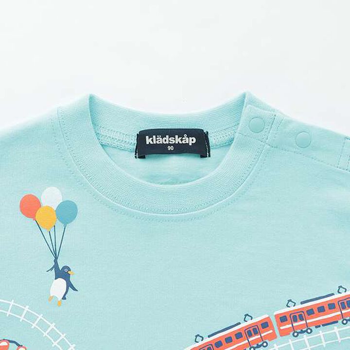 Train Animal Amusement Park Long-Sleeve T-Shirt,Light blue, medium image number 2