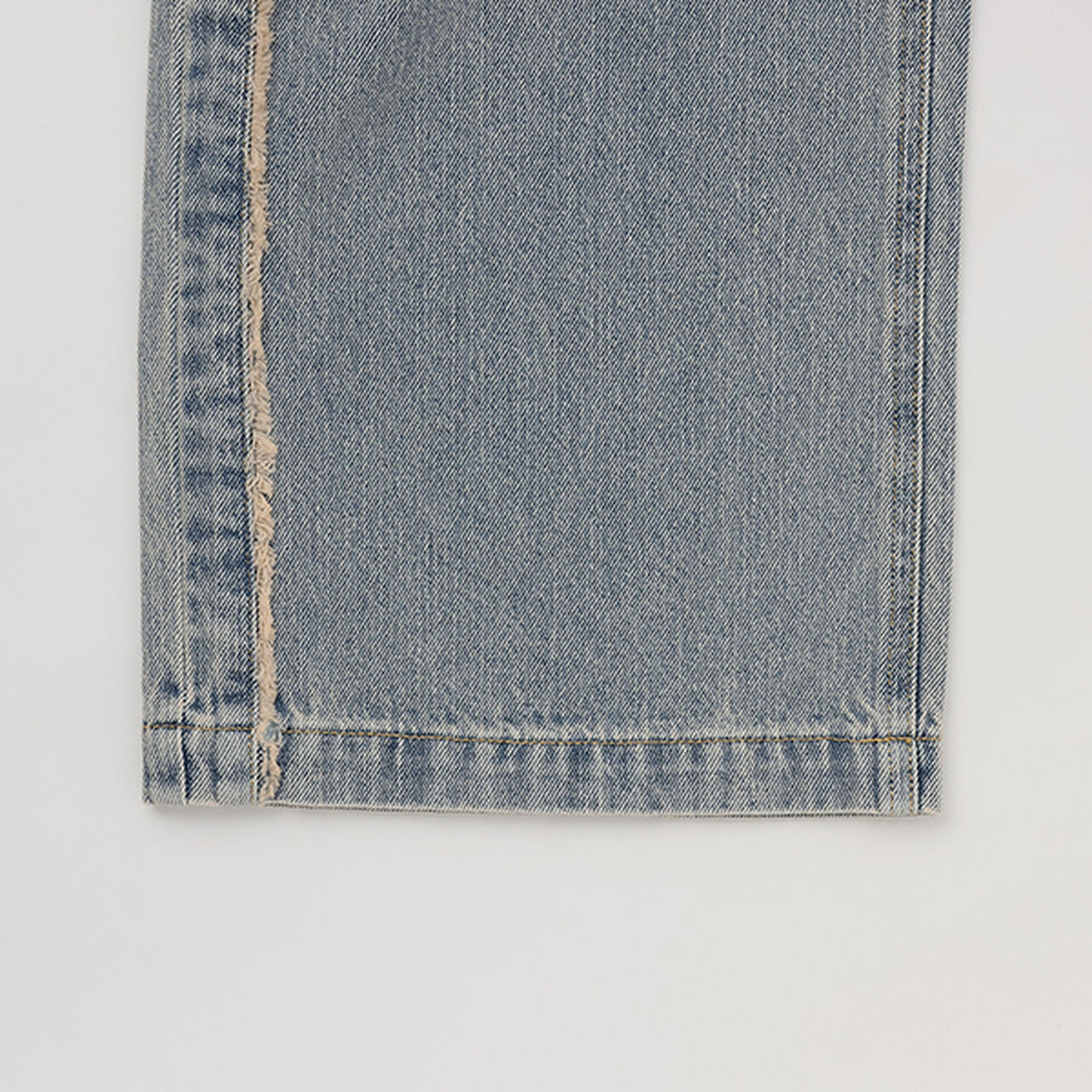 Fringe Denim Pants,Navy, large image number 4