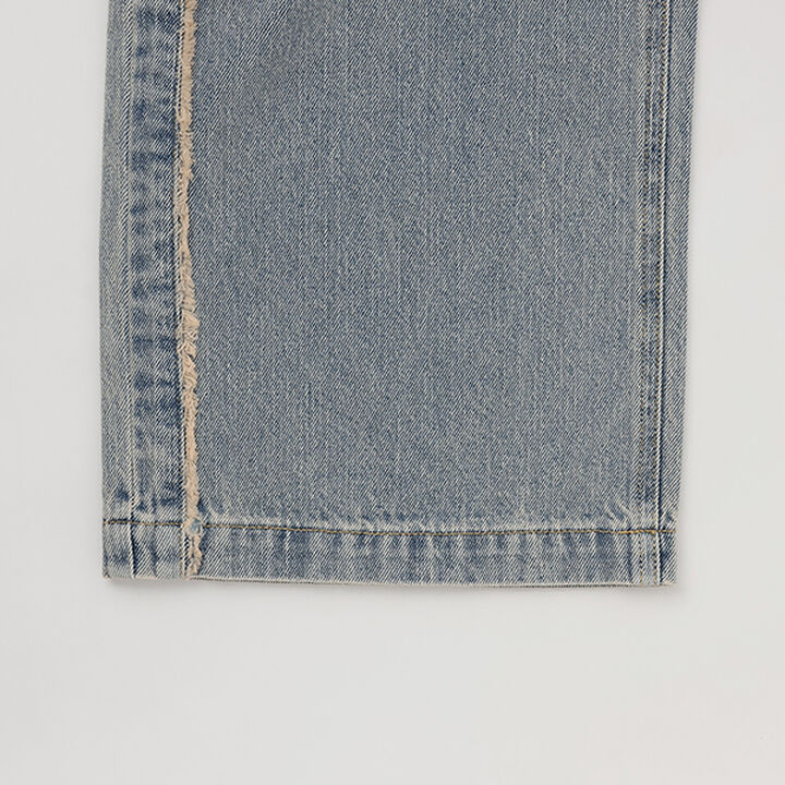 Fringe Denim Pants,Navy, medium image number 4