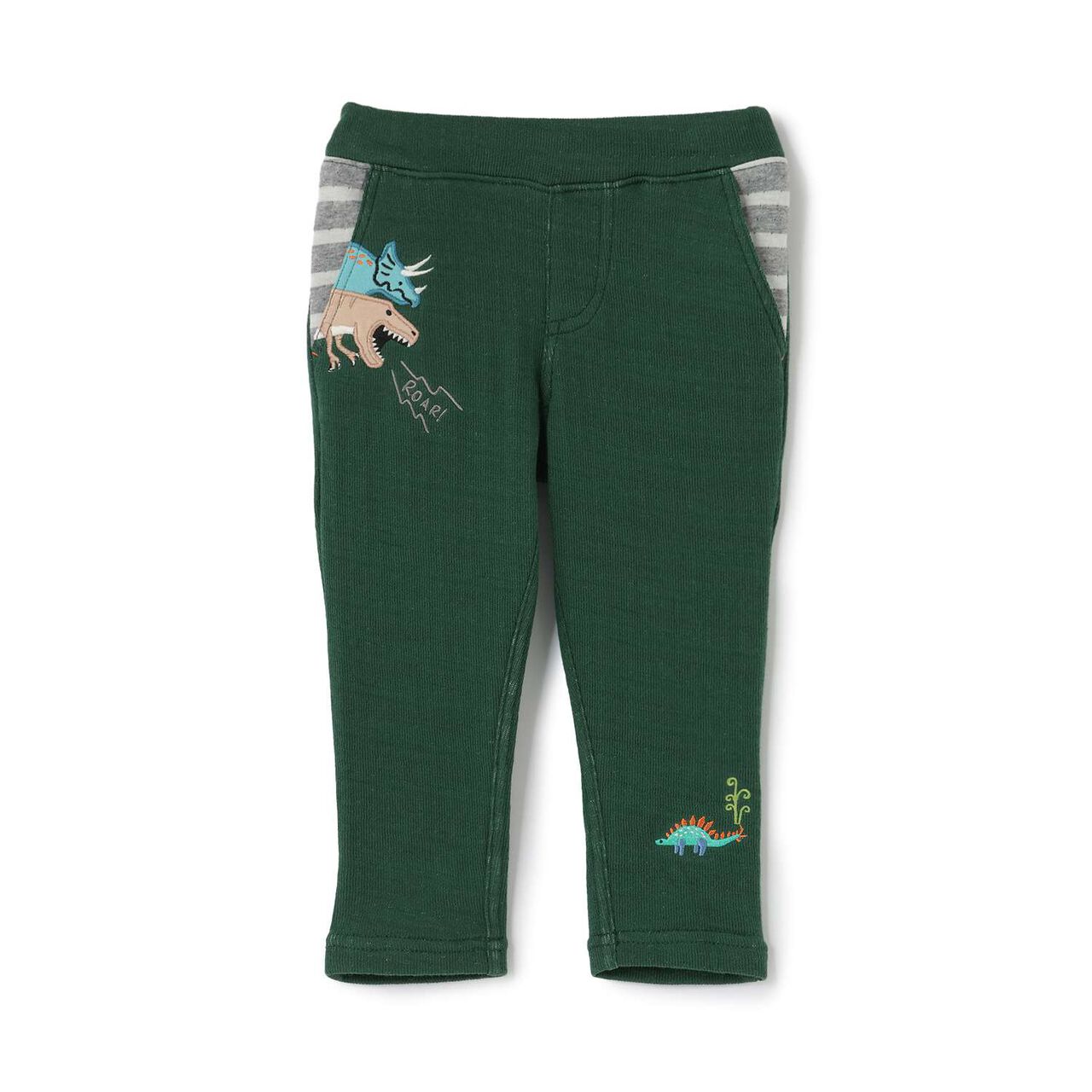 [Popular Item Restocked] [Not Available at Physical Stores] Dinosaur Long-Length Straight Pants,Deep green, large image number 0