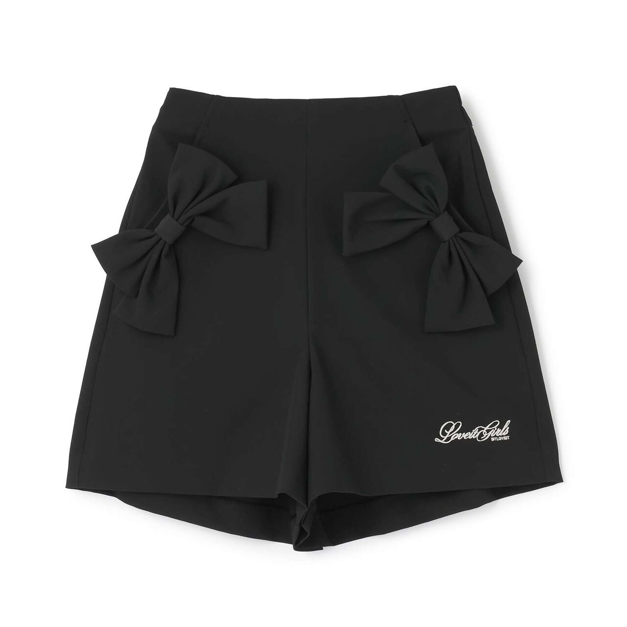 [Graduation Attire] High-Waist Ribbon Shorts,Black, large image number 0