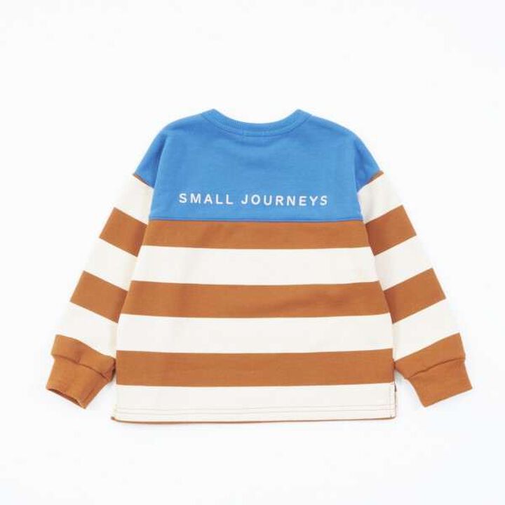 KP Boy Stripe Pattern Color Block Sweatshirt [90-140],Camel, medium image number 11