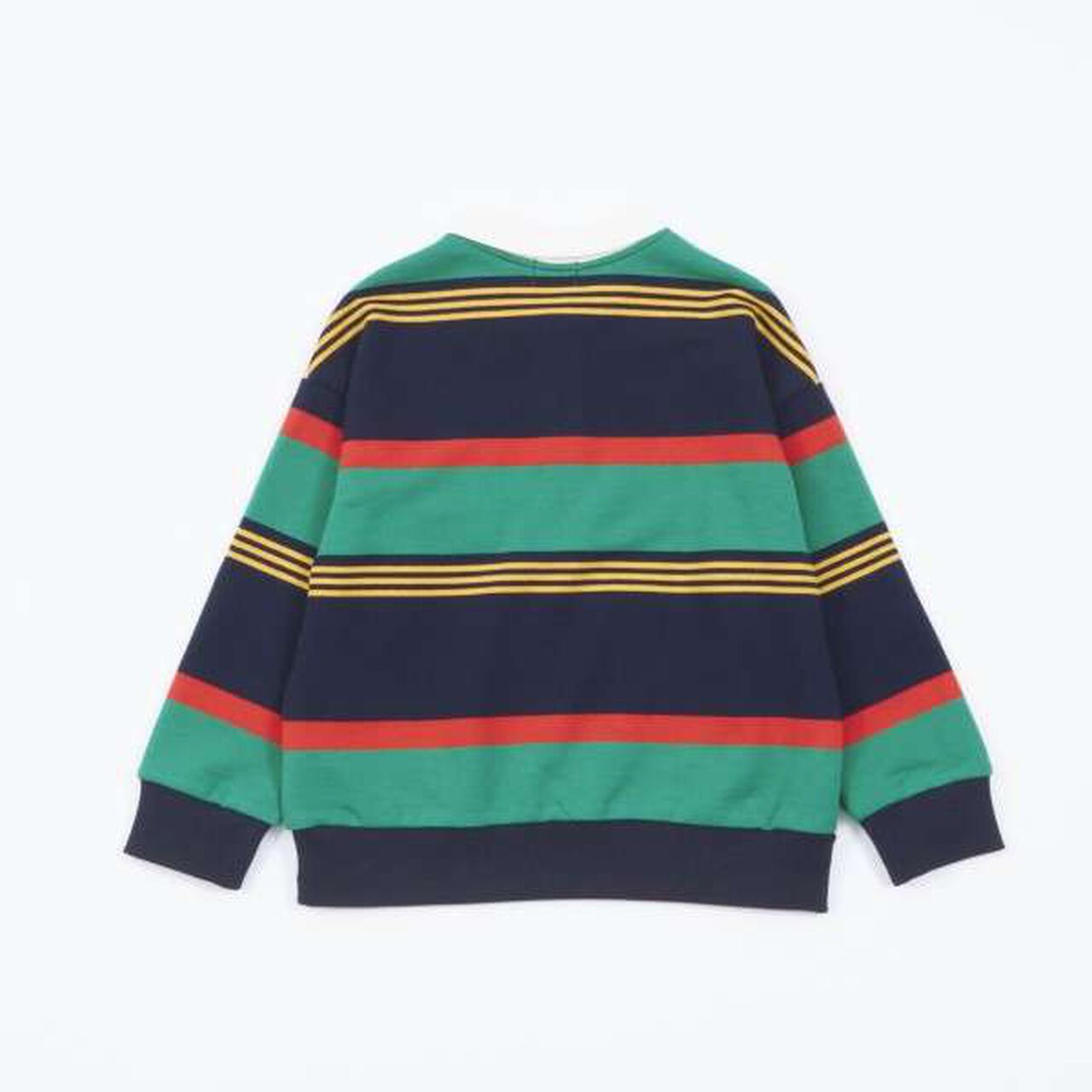 KP Boy Panel Stripe Polo Collar Sweatshirt (100-160),Brown, large image number 7