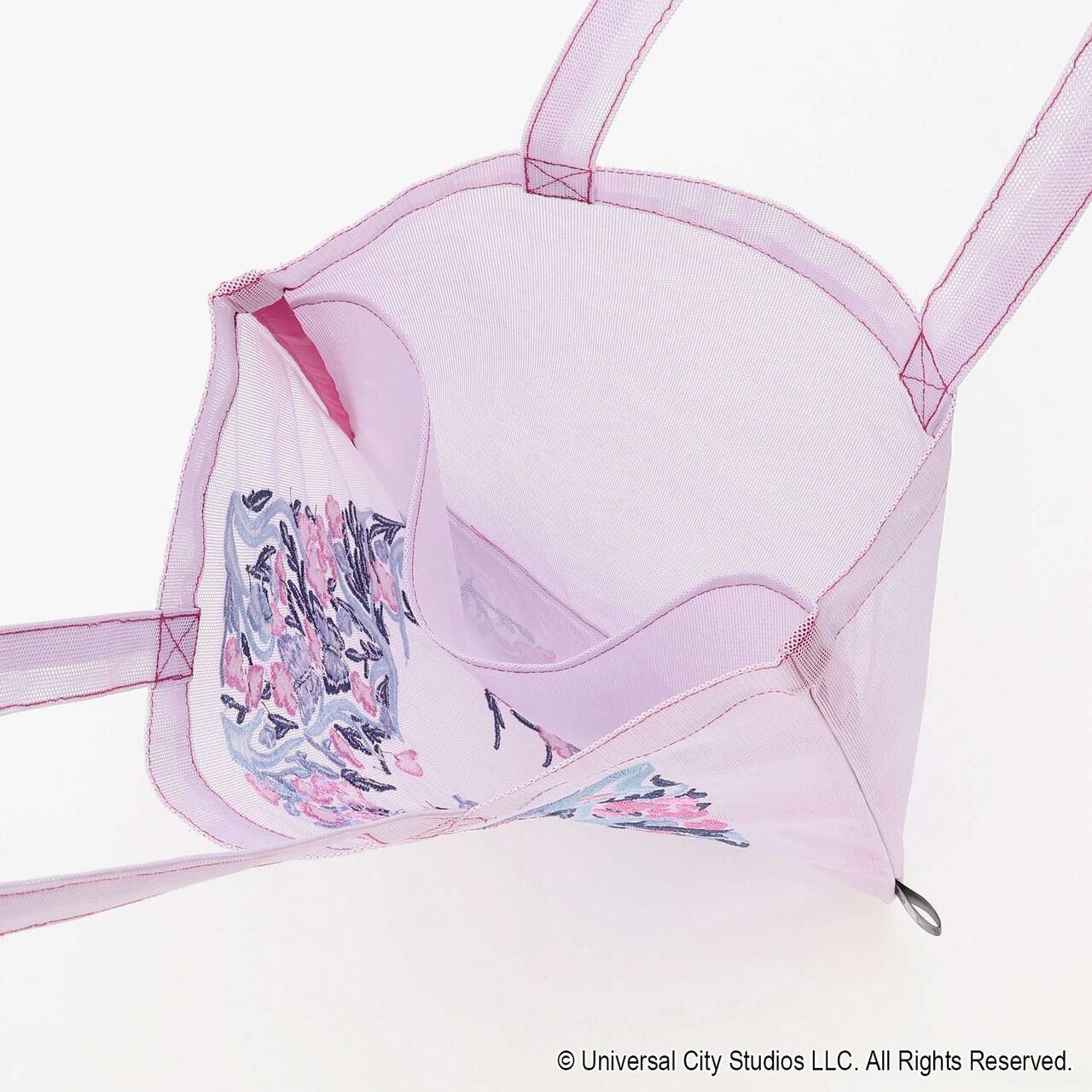 [WICKED] Embroidery Mesh Tote Bag,Black, large image number 4