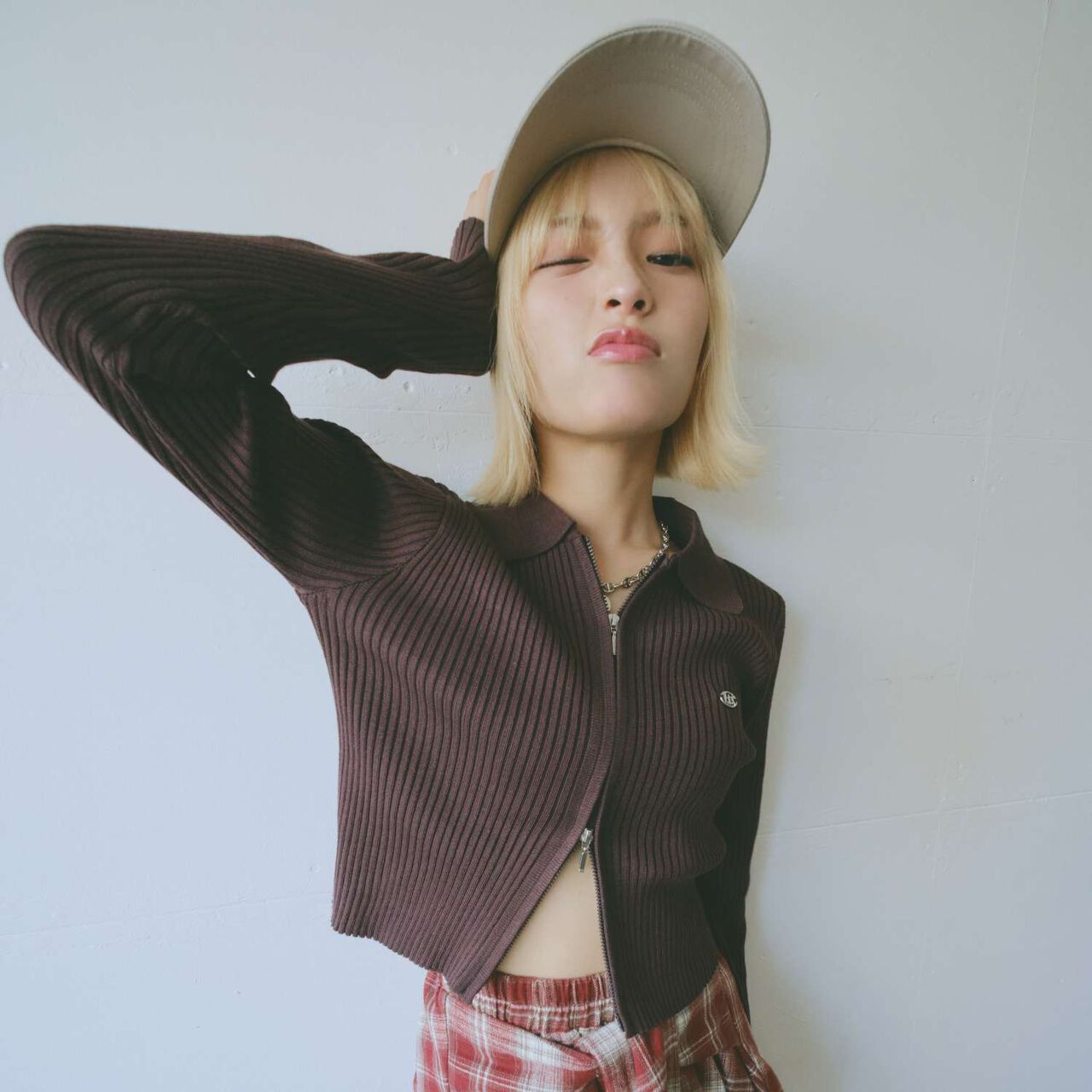 [LTXC] Rib WZIP Cardigan,Brown, large image number 0