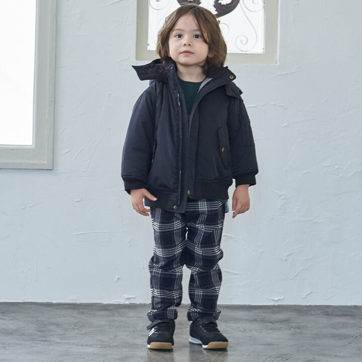 Washable MA1 Style Removable Hood Jacket,Khaki, medium image number 4