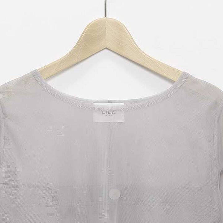 [LADIES] Sheer One-Piece Dress with Inner Lining,Light gray, medium image number 8