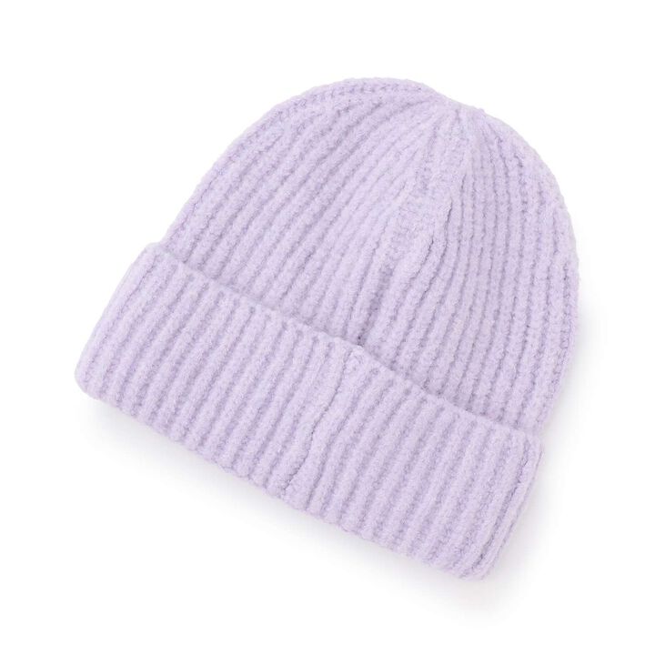 Fluffy Knit Cap,Black, medium image number 1