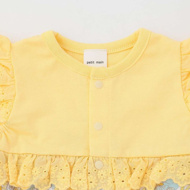 Floral Pattern 2WAY Romper,Yellow, medium image number 5