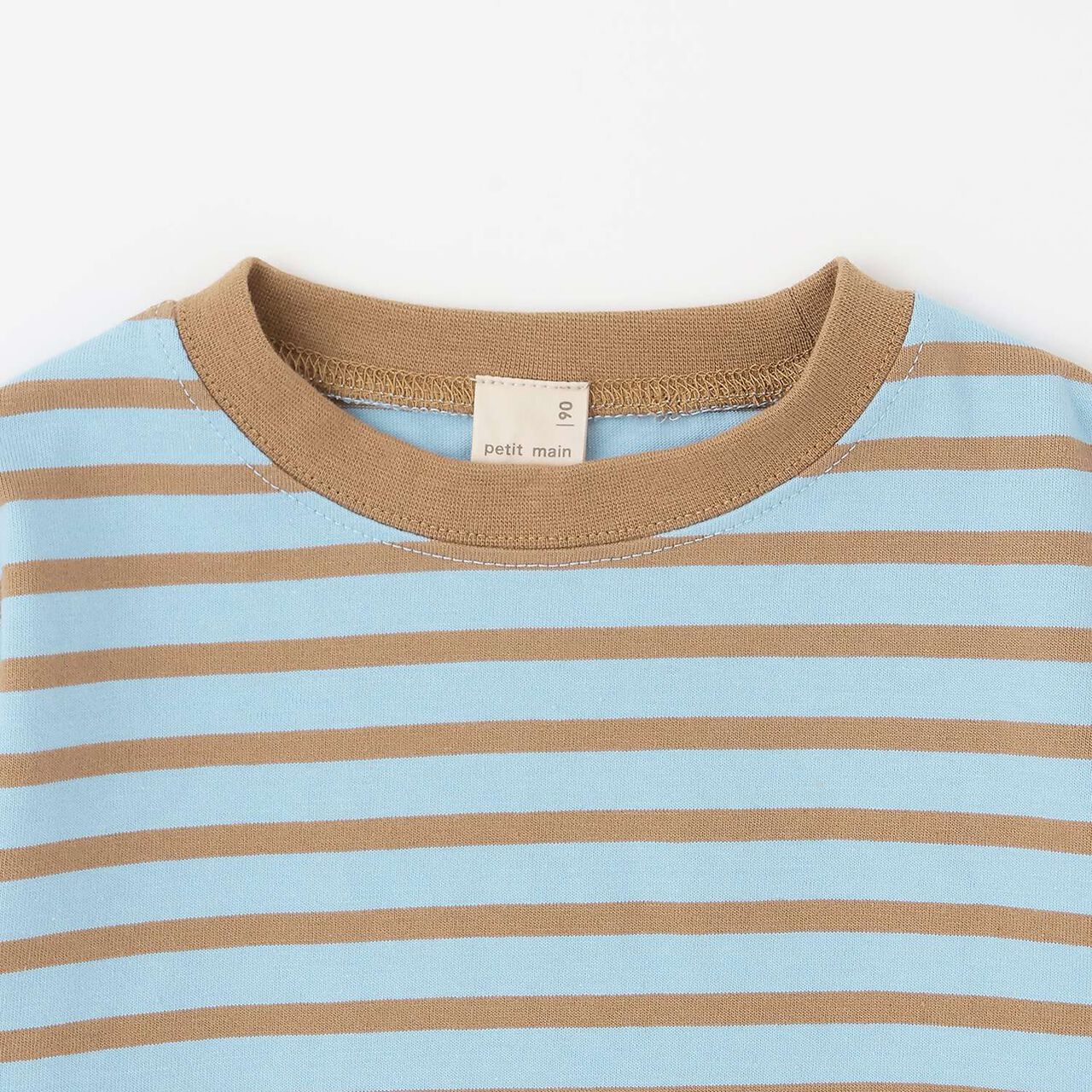 Anti-Stain Stripe Long-Sleeve T-Shirt,Yellow, large image number 4