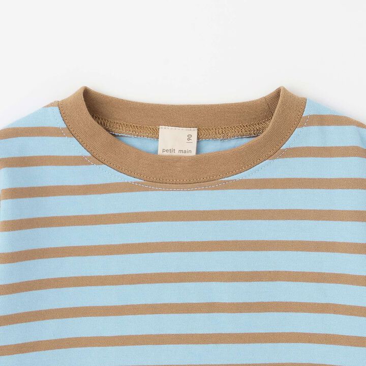 Anti-Stain Stripe Long-Sleeve T-Shirt,Yellow, medium image number 4