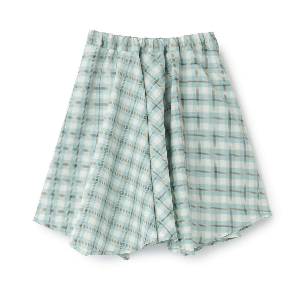 Gathered Check Shirt-Style Skirt with Inner Shorts [Kids Girls],Red, large image number 5