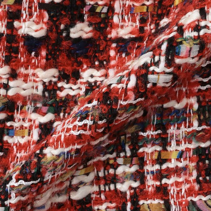 Roving Check Jumper Skirt,Red, medium image number 8