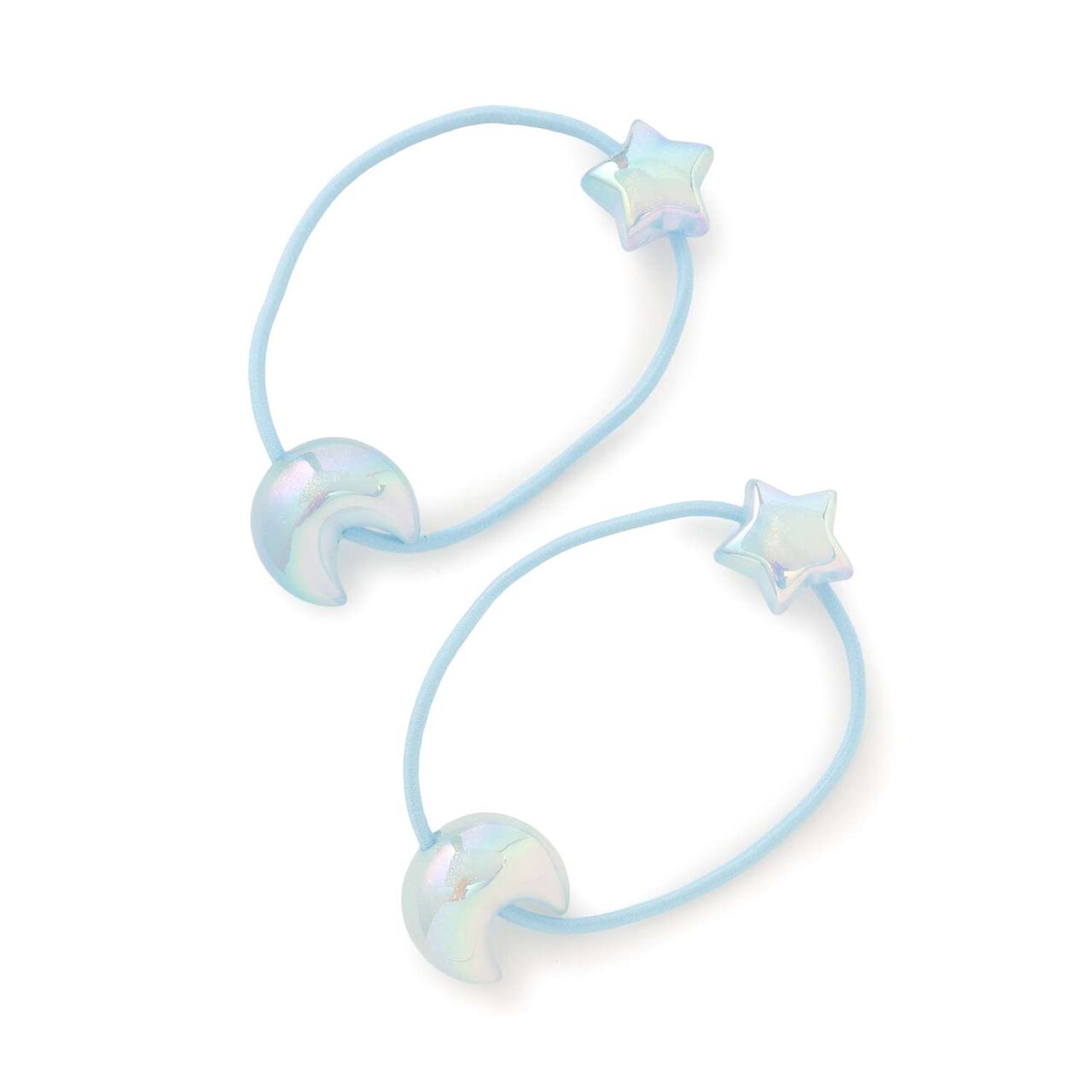 [Soft Glow] Star & Moon Hair Ties (Set of 2) [Kids] [Girls],Lavender, large image number 4