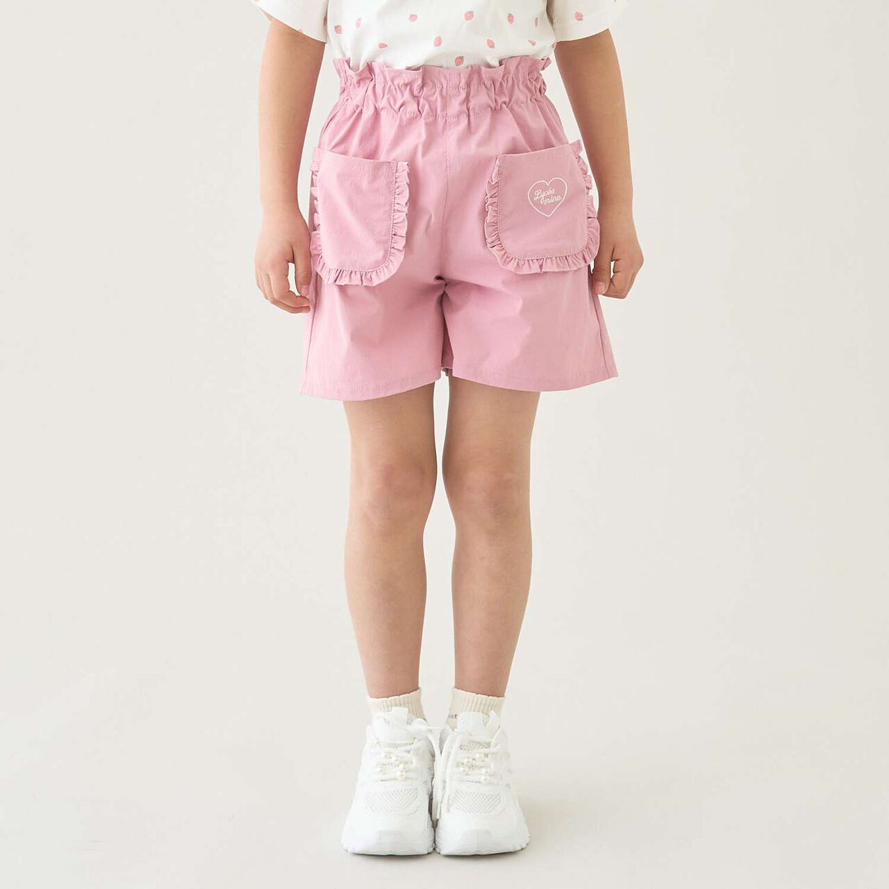 [Land and Water Use] Frill Pocket Shorts for Girls [Kids' Clothing],Red, large image number 0