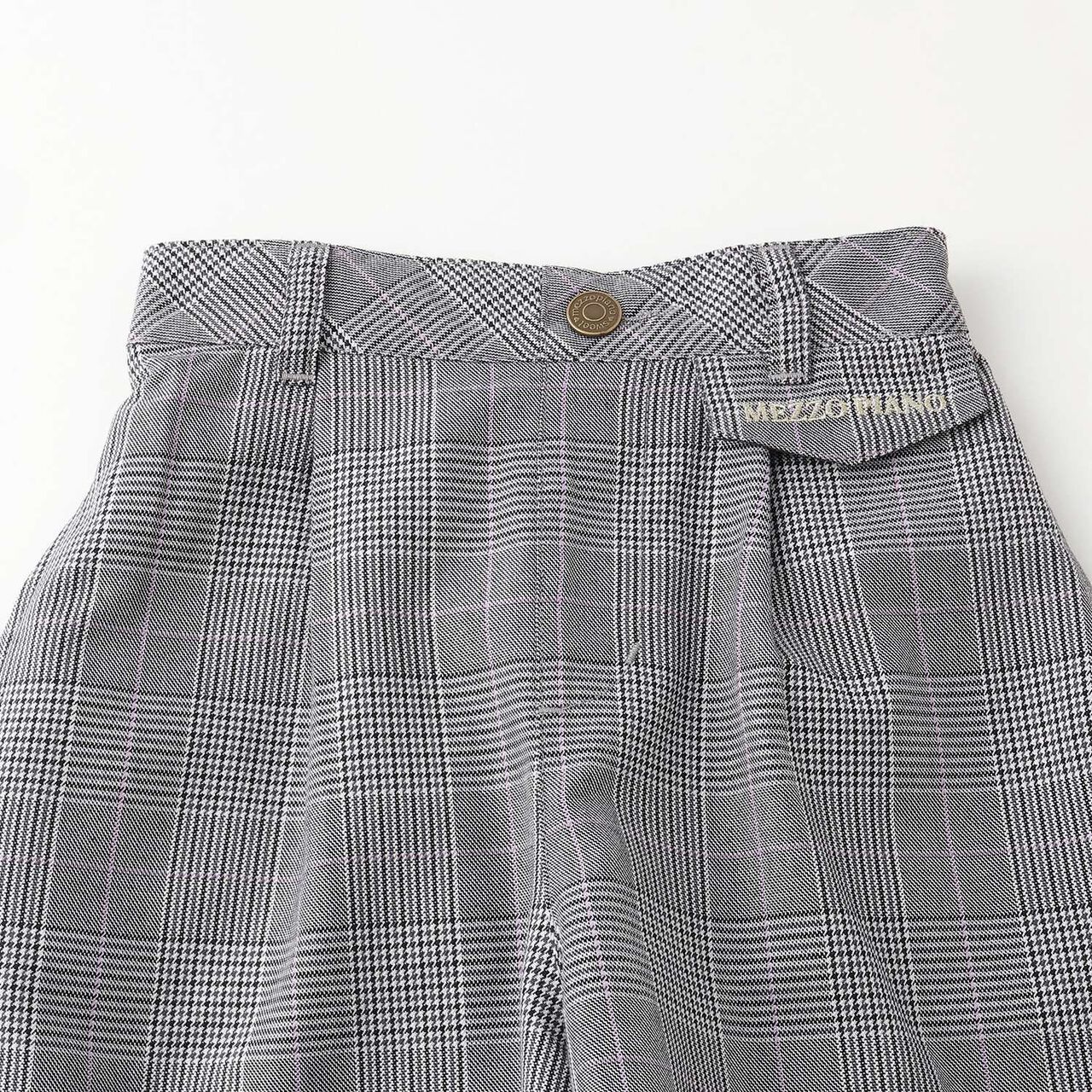 [Restock] Glen Check Shorts with Bear Charm,Black, large image number 2