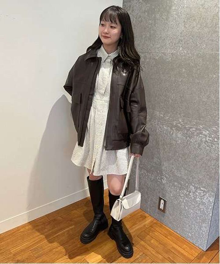 Shirt One-Piece Dress,Off white, medium image number 6