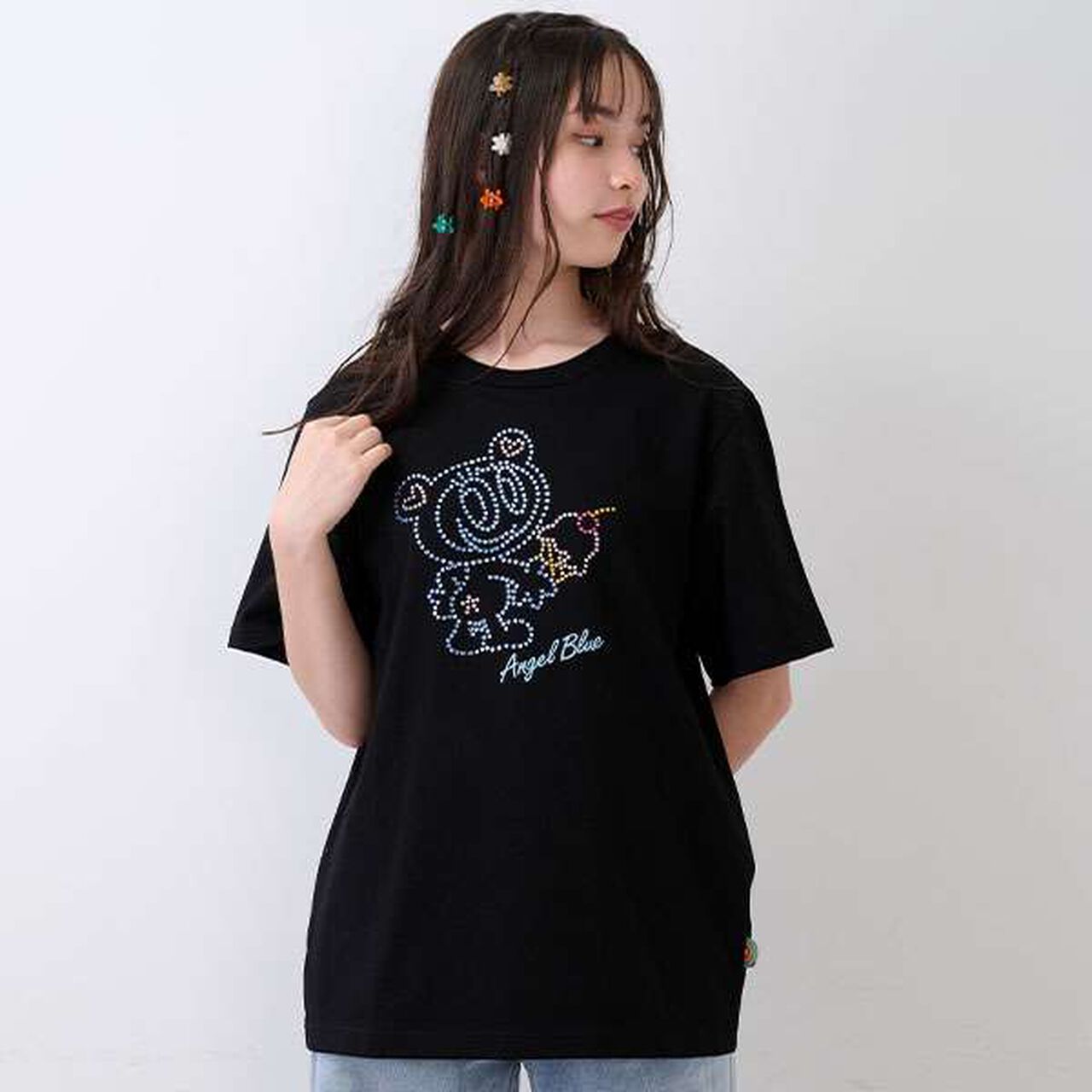 Mr. Nakamura Sparkling Stone T-Shirt,Black, large image number 11