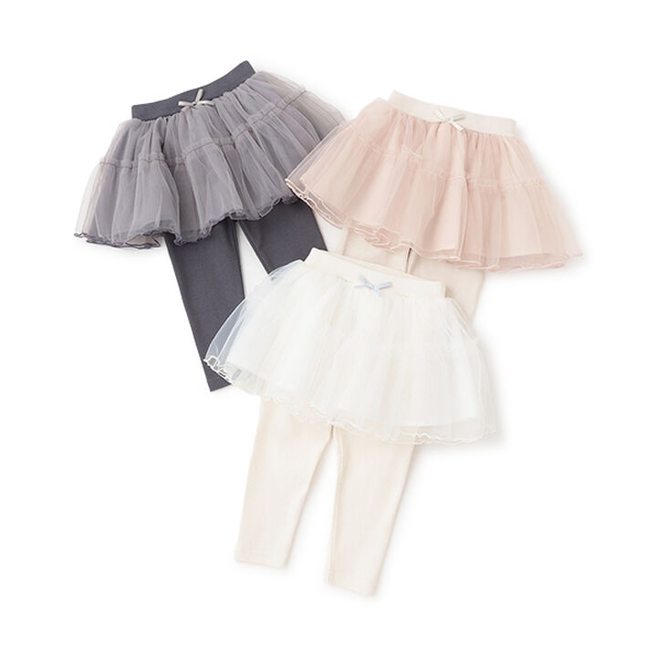 Tulle Skirt with Leggings Set,Blue gray, medium image number 8