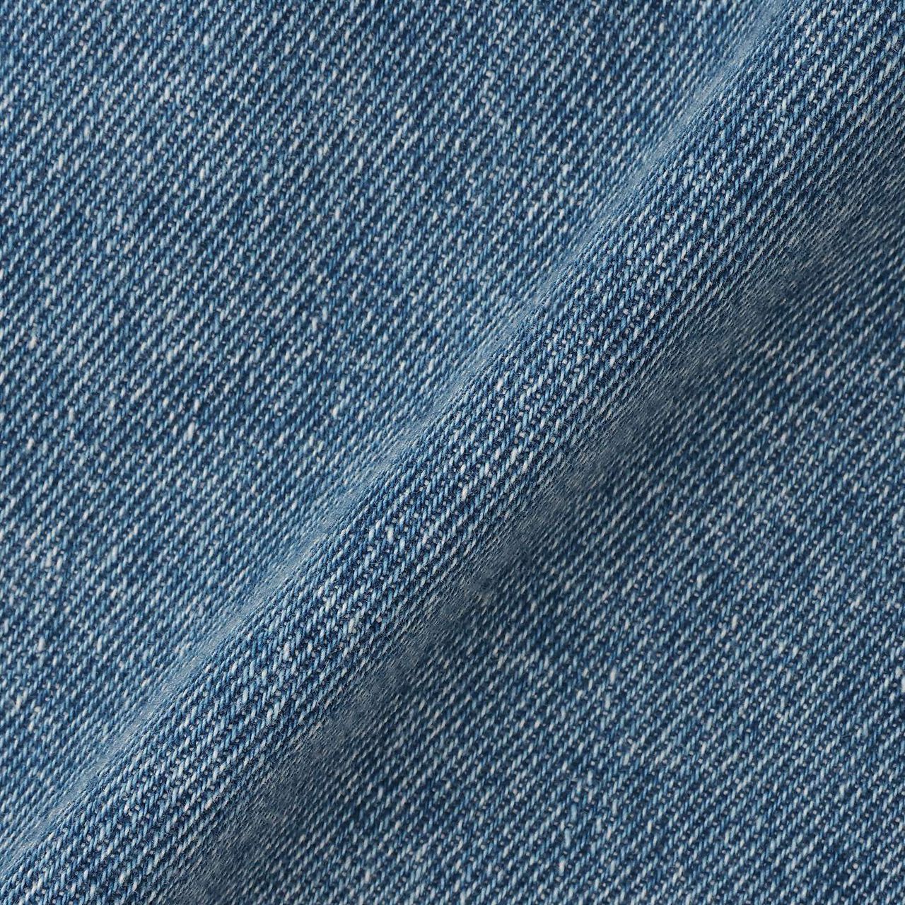 Embossed Loco Denim Shorts,Blue gray, large image number 13