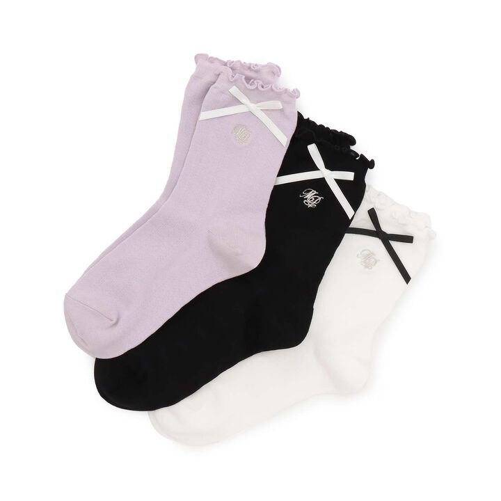 Mellow & Ribbon Socks,Black, medium image number 3